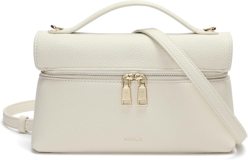 Keyli Women's Top Handle Bag Leather Small Handbags Trendy Designer Crossbody Shoulder Bag for Women Cute Quiet Purses - Image 1